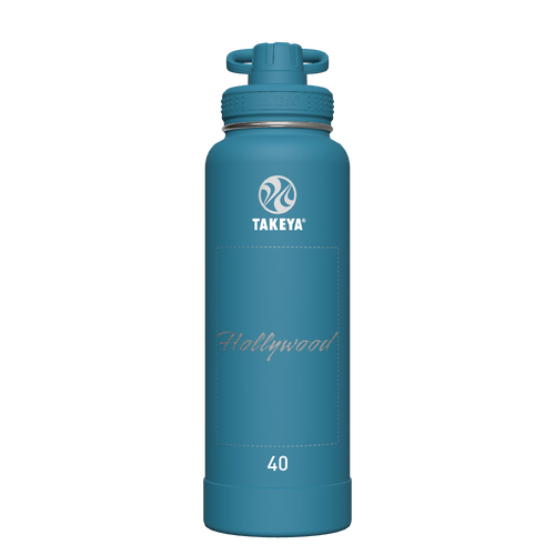 Mystic Blue Actives Water Bottle With Spout Lid - customized