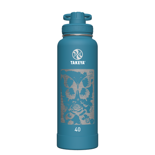 Mystic Blue Actives Water Bottle With Spout Lid - customized