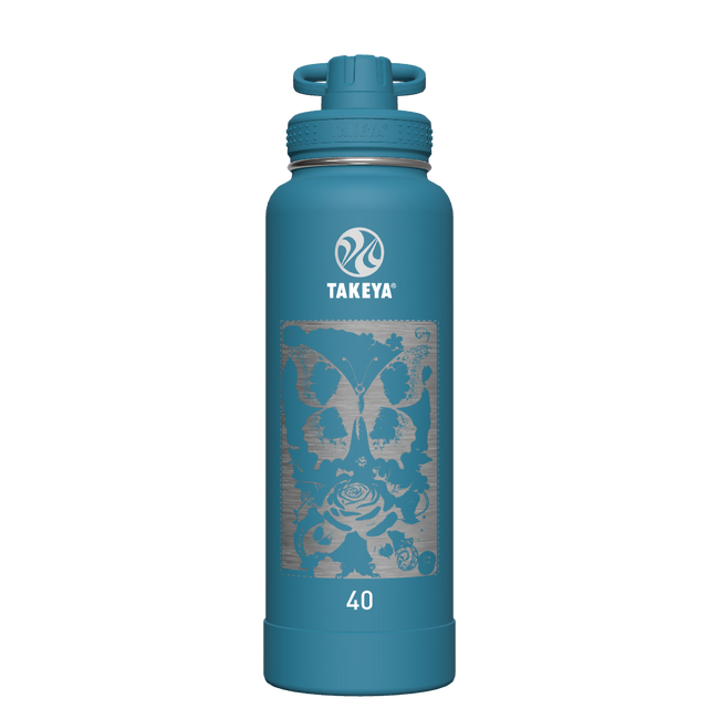 Mystic Blue Actives Water Bottle With Spout Lid - customized
