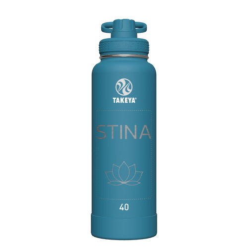 Mystic Blue Actives Water Bottle With Spout Lid - customized