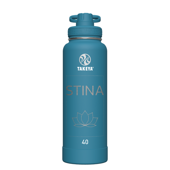 Mystic Blue Actives Water Bottle With Spout Lid - customized