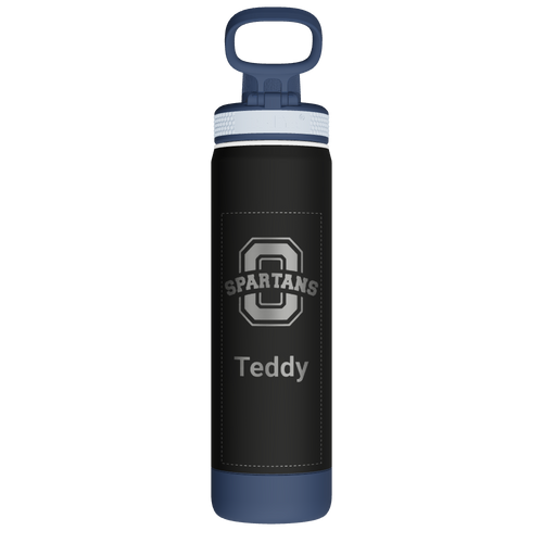 22oz Sport Water Bottle Soft Touch With Spout Lid - customized
