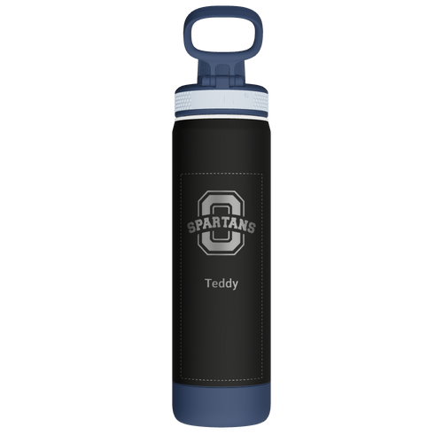 22oz Sport Water Bottle Soft Touch With Spout Lid - customized