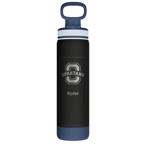 22oz Sport Water Bottle Soft Touch With Spout Lid - customized