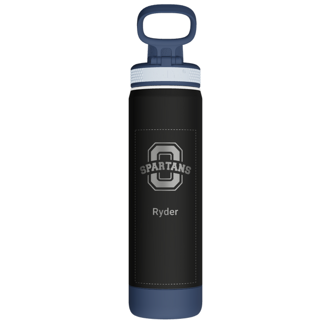 22oz Sport Water Bottle Soft Touch With Spout Lid - customized