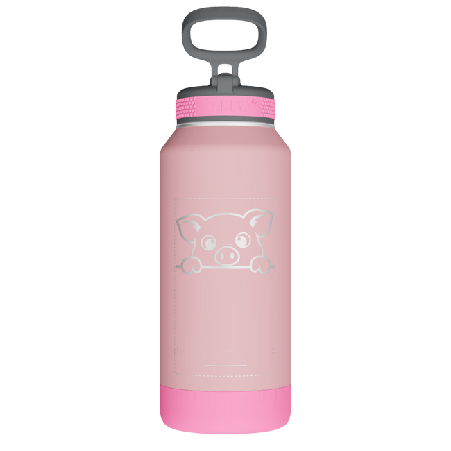 Sport Soft Touch Water Bottle With Straw Lid - customized