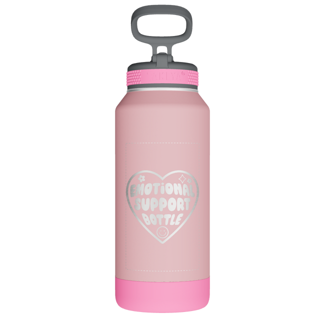 Sport Soft Touch Water Bottle With Straw LId - customized