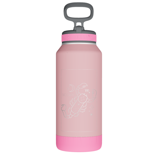 Sport Soft Touch Water Bottle With Straw LId - customized