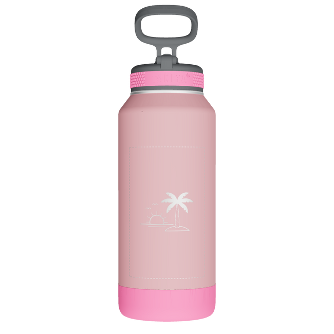 Sport Soft Touch Water Bottle With Straw LId - customized