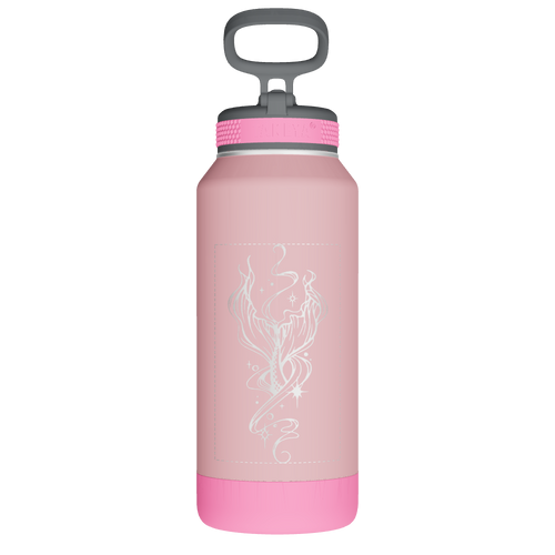 Sport Soft Touch Water Bottle With Straw LId - customized