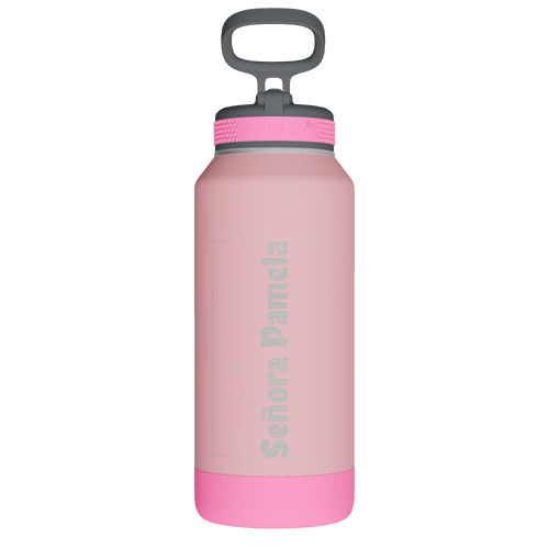Sport Soft Touch Water Bottle With Straw LId - customized