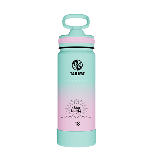 Actives Water Bottle With Straw Lid - customized