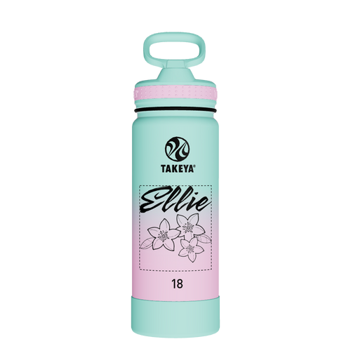 Actives Water Bottle With Straw Lid - customized