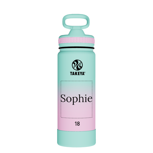 Actives Water Bottle With Straw Lid - customized