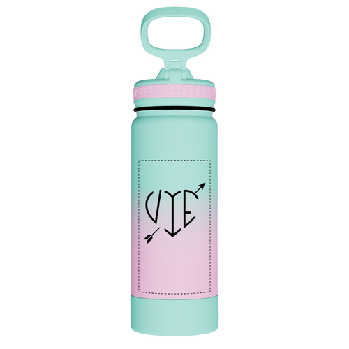 Actives Water Bottle With Straw Lid - customized