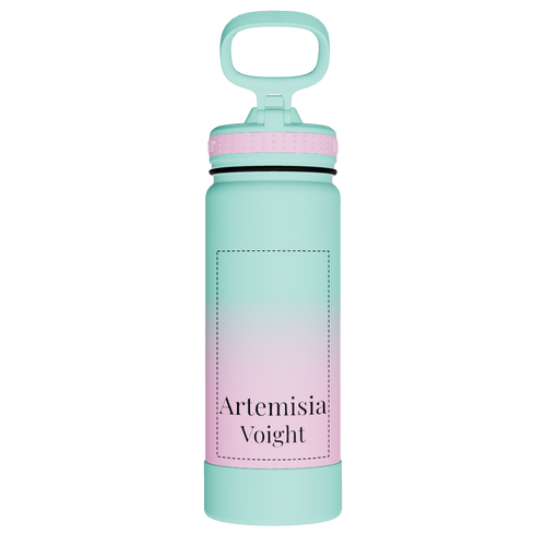 Actives Water Bottle With Straw Lid - customized
