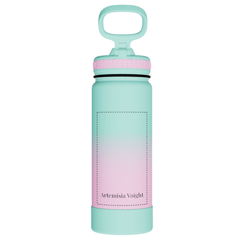 Actives Water Bottle With Straw Lid - customized