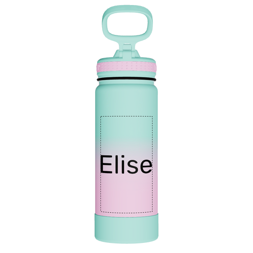 Actives Water Bottle With Straw Lid - customized
