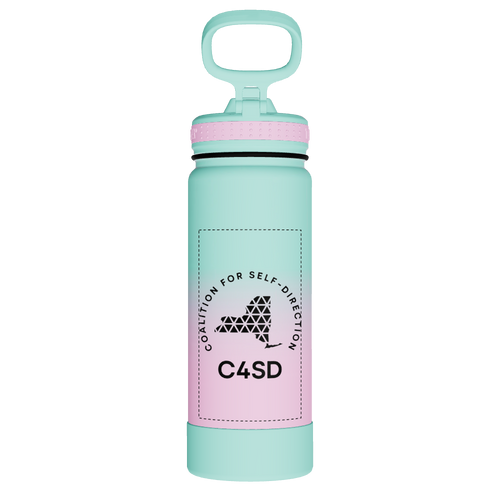 Actives Water Bottle With Straw Lid - customized