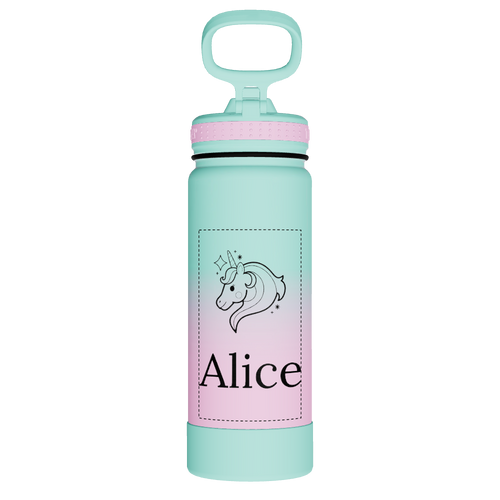 Actives Water Bottle With Straw Lid - customized