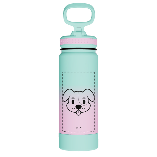 Actives Water Bottle With Straw Lid - customized