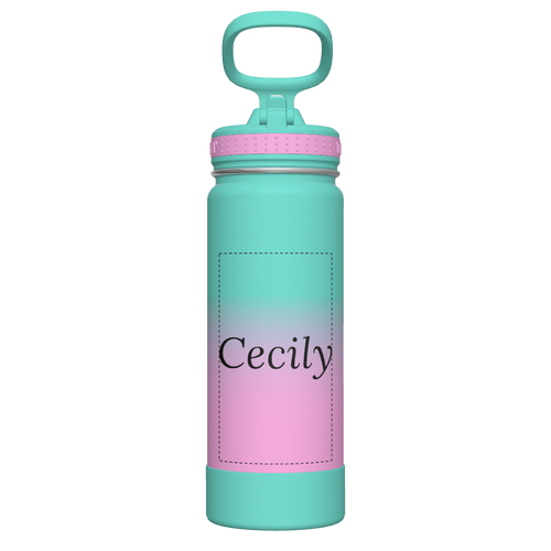 Actives Ombre Water Bottle With Straw Lid - customized