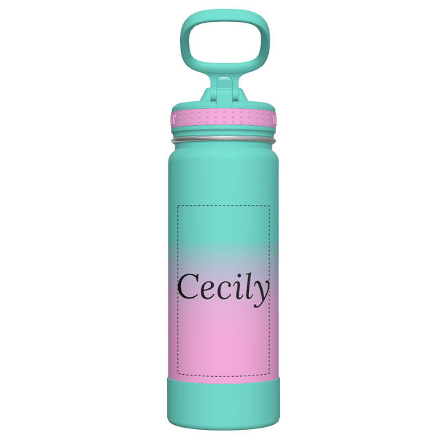 Actives Ombre Water Bottle With Straw Lid - customized