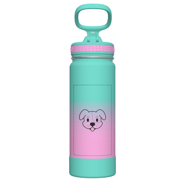 Actives Ombre Water Bottle With Straw Lid - customized