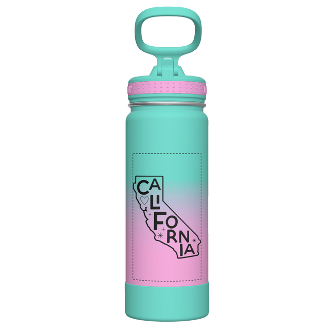 Actives Ombre Water Bottle With Straw Lid - customized