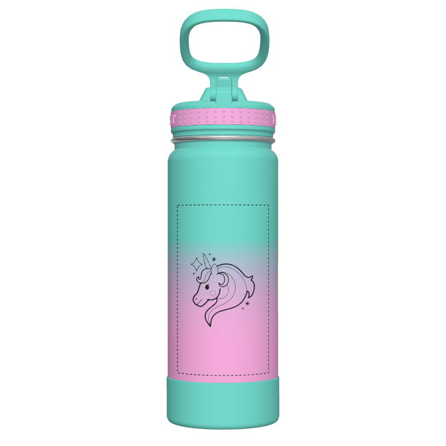 Actives Ombre Water Bottle With Straw Lid - customized