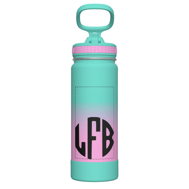 Actives Ombre Water Bottle With Straw Lid - customized