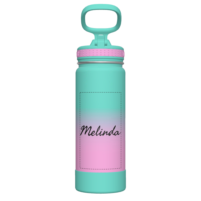 Actives Ombre Water Bottle With Straw Lid - customized