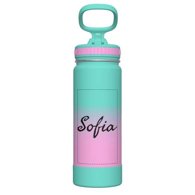 Actives Ombre Water Bottle With Straw Lid - customized