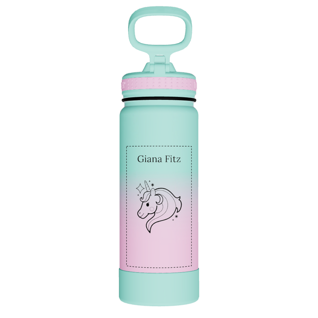 Actives Water Bottle With Straw Lid - customized