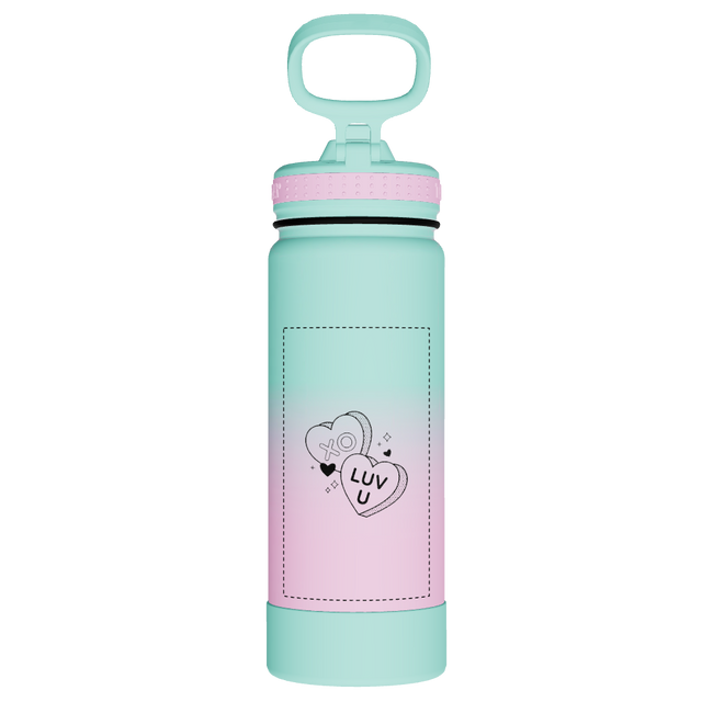 Actives Water Bottle With Straw Lid - customized