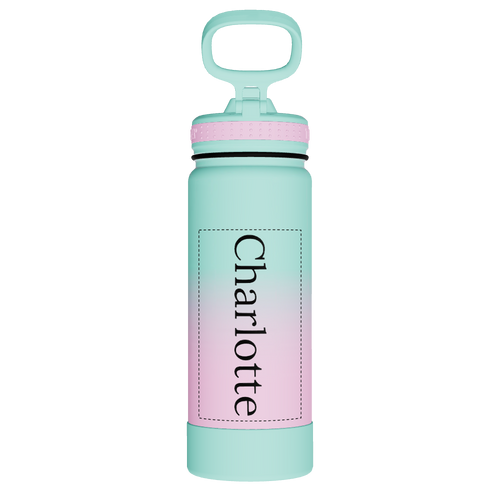 Actives Water Bottle With Straw Lid - customized