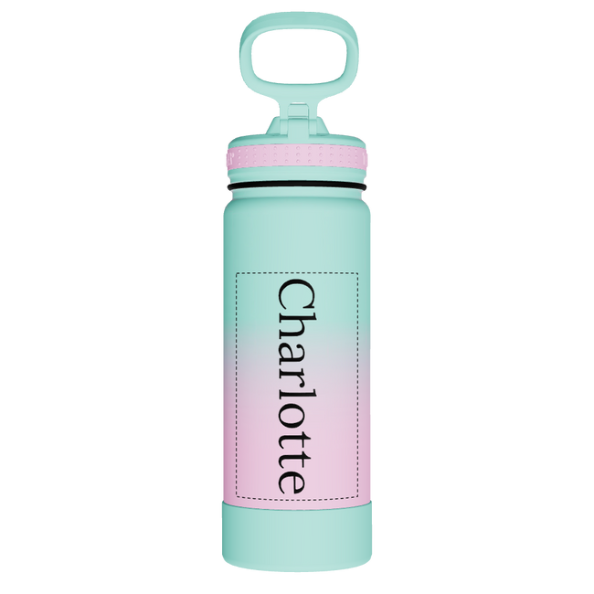 Actives Water Bottle With Straw Lid - customized