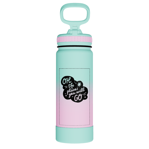 Actives Water Bottle With Straw Lid - customized