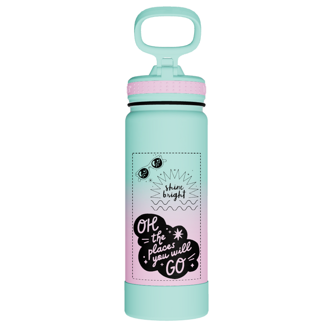 Actives Water Bottle With Straw Lid - customized