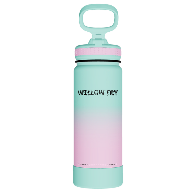 Actives Water Bottle With Straw Lid - customized