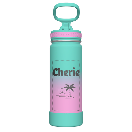 Actives Ombre Water Bottle With Straw Lid - customized