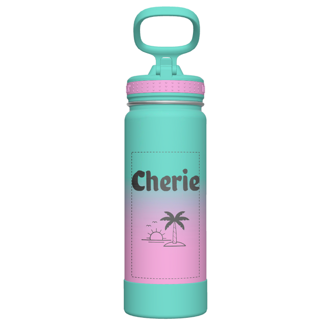 Actives Ombre Water Bottle With Straw Lid - customized