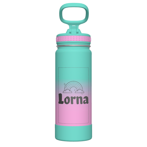 Actives Ombre Water Bottle With Straw Lid - customized