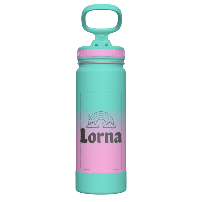 Actives Ombre Water Bottle With Straw Lid - customized