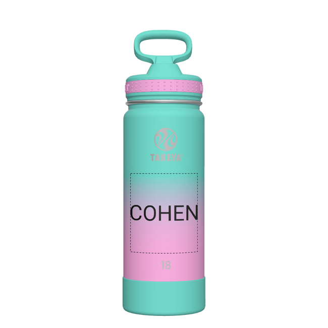 Actives Ombre Water Bottle With Straw Lid - customized