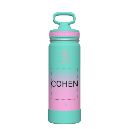 Actives Ombre Water Bottle With Straw Lid - customized