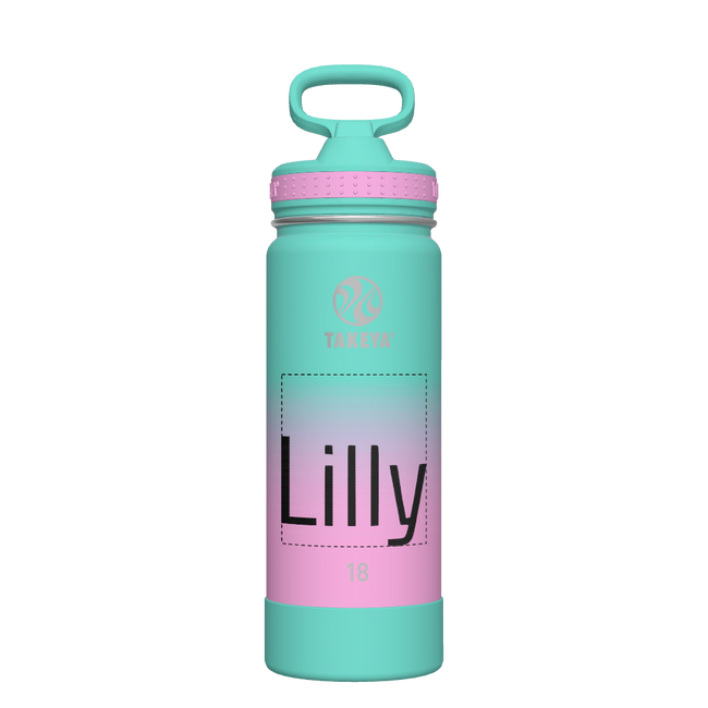 Actives Ombre Water Bottle With Straw Lid - customized