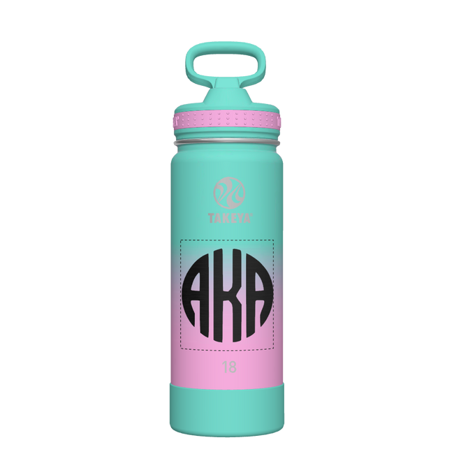Actives Water Bottle With Straw Lid - customized