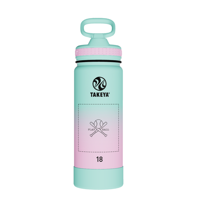 Actives Water Bottle With Straw Lid - customized
