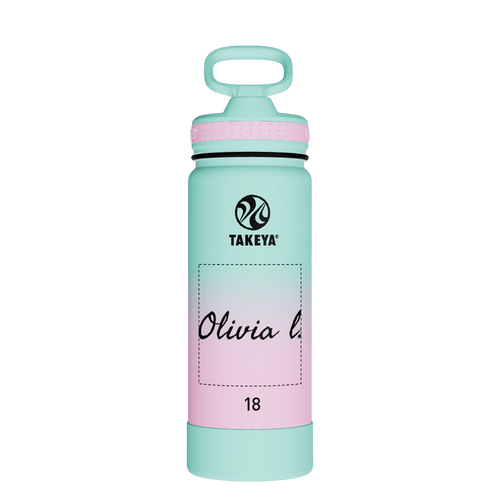 Actives Water Bottle With Straw Lid - customized